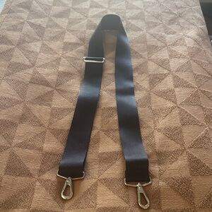 Adjustable Black Replacement Strap with Silver Hardware